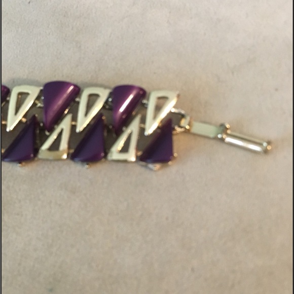 Gold Tone and Purple Bracelet - Picture 2 of 2